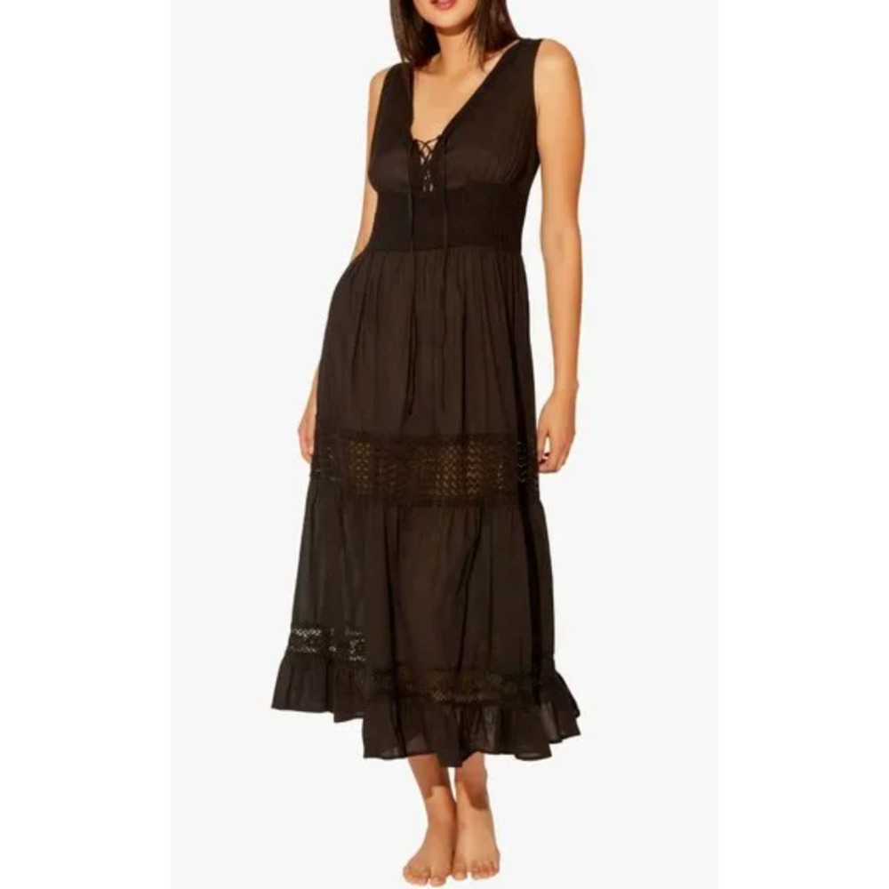 BLEU ROD BEATTIE Black India Bazaar Long Maxi Dress‎ Cover Up